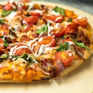 Spicy chicken pizza