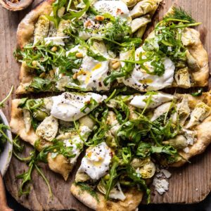 Artichoke pesto & Burrata pizza