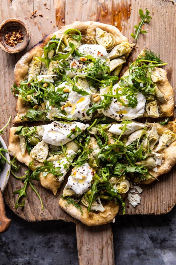 Artichoke pesto & Burrata pizza
