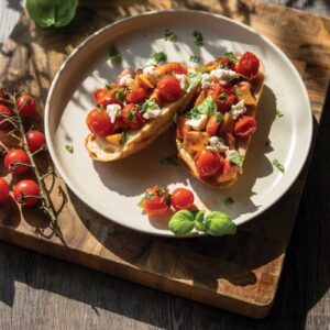 Buffalo Mozzarella cheese & Fresh Tomato toast