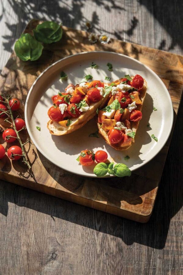 Buffalo Mozzarella cheese & Fresh Tomato toast