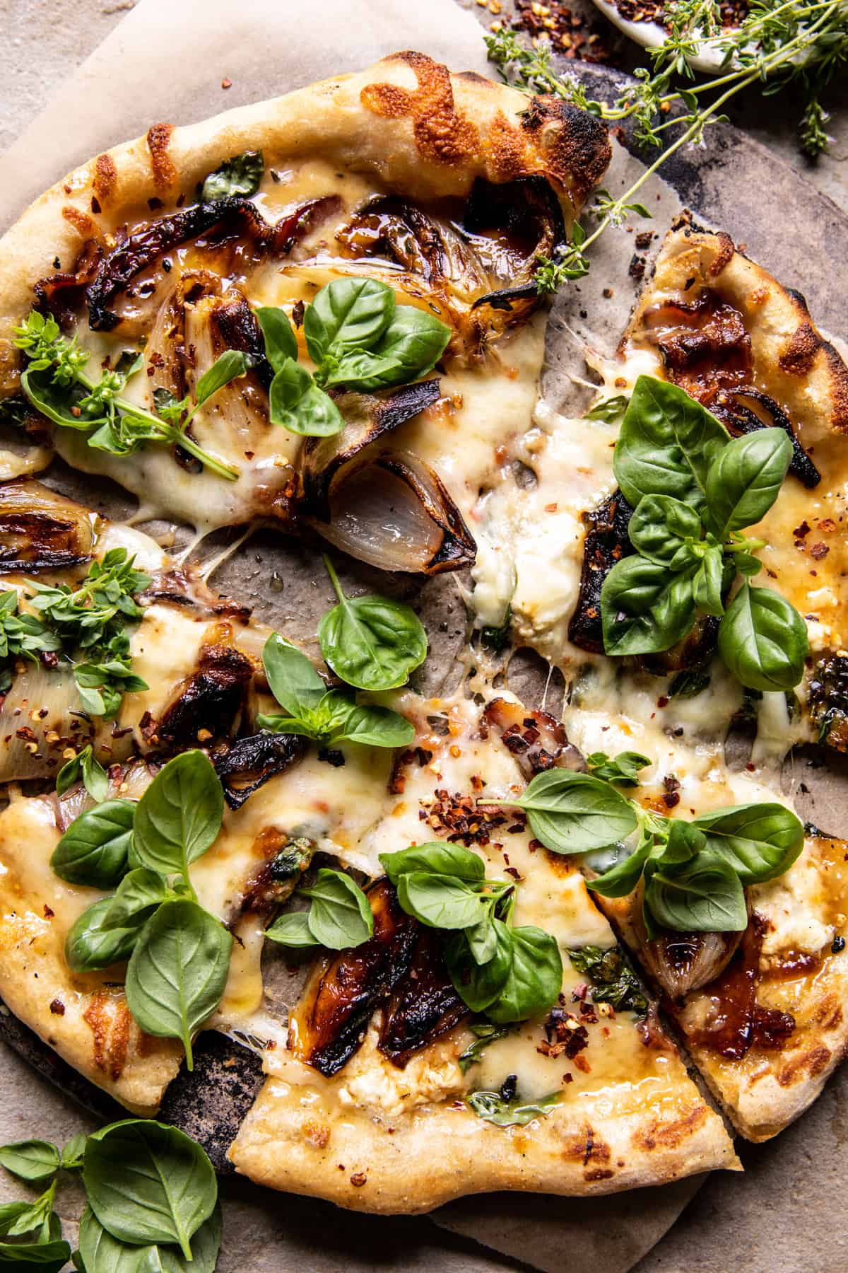 Goat cheese pizza