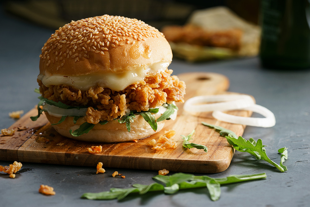 Crispy chicken  burger