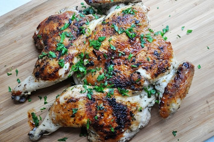 Grilled chicken al mattone