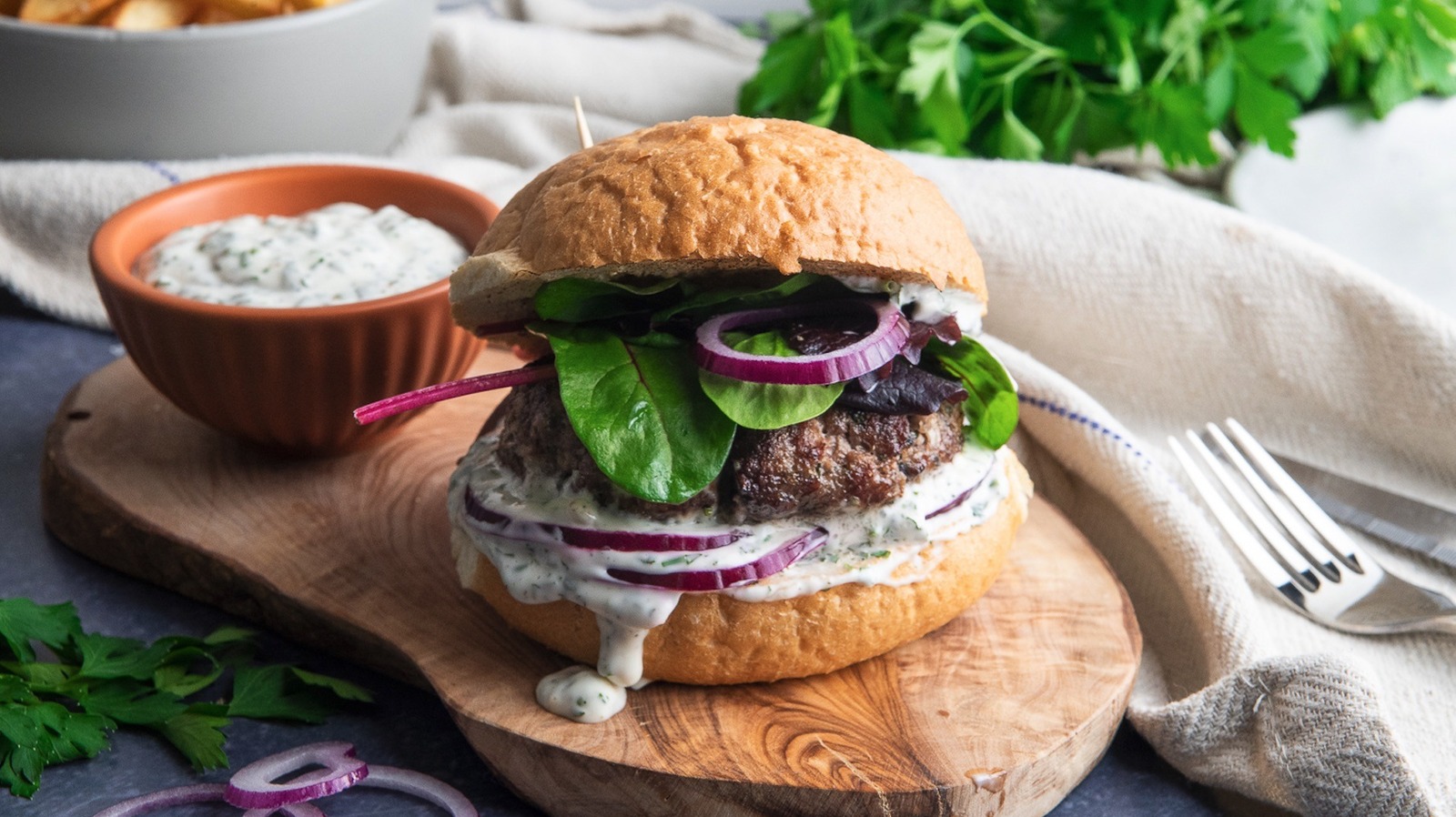 Lamb burger