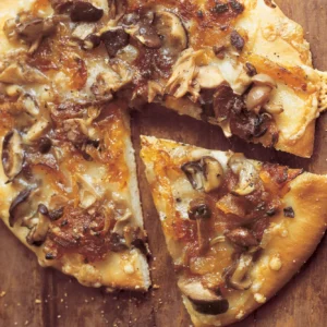 Caramelized wild mushroom pizza